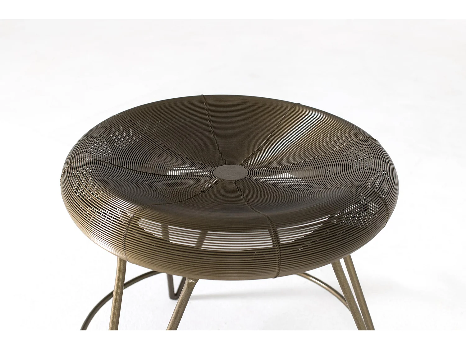 Stołek z postarzanego brązu 52 cm, styl nowoczesny industrialny, 45x52x52