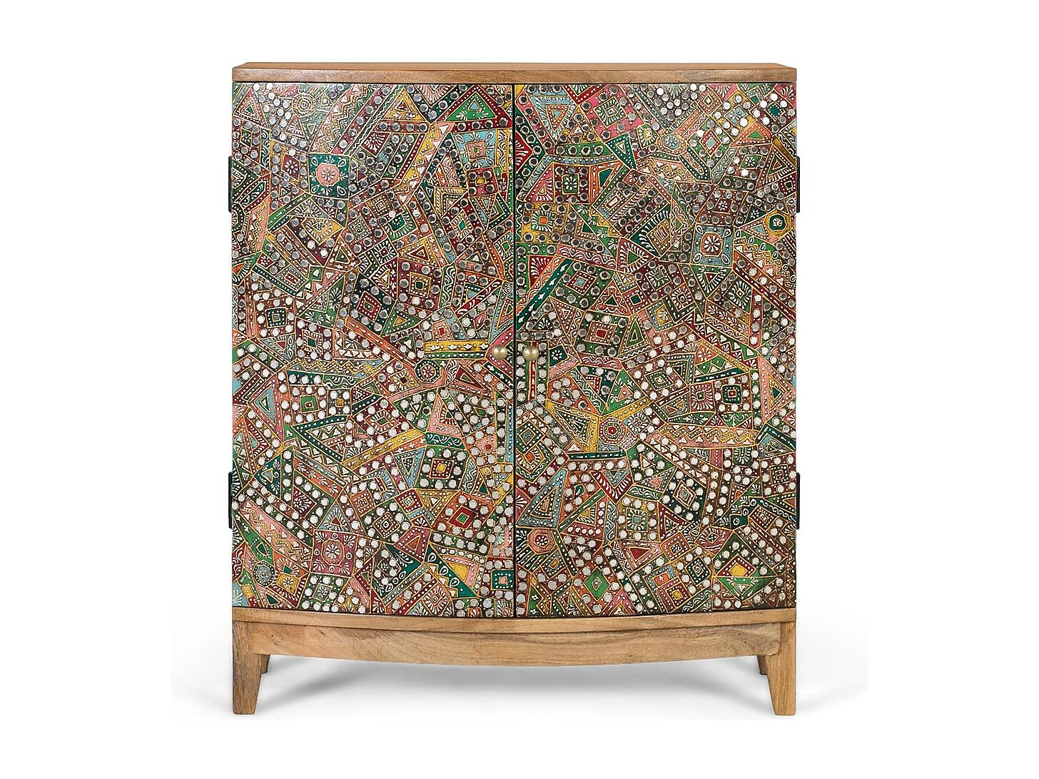 Sideboard aus massivem Mangoholz mit zwei Türen