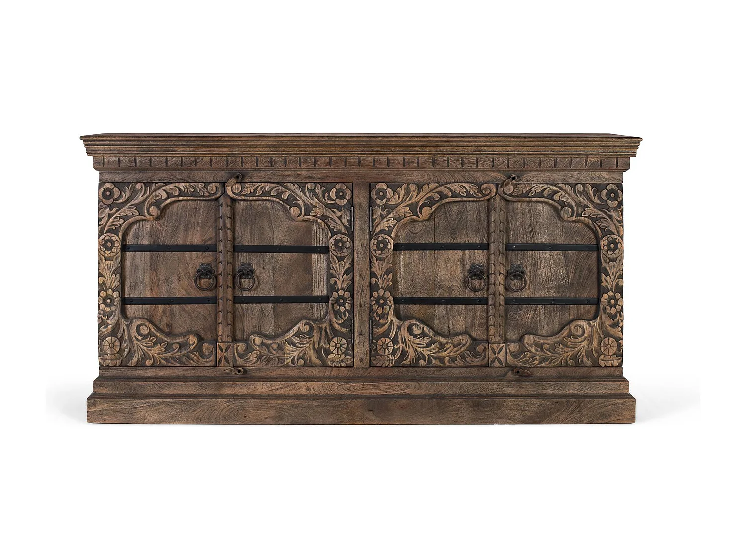 Sideboard mit vier Türen handgefertigt aus Mangoholz