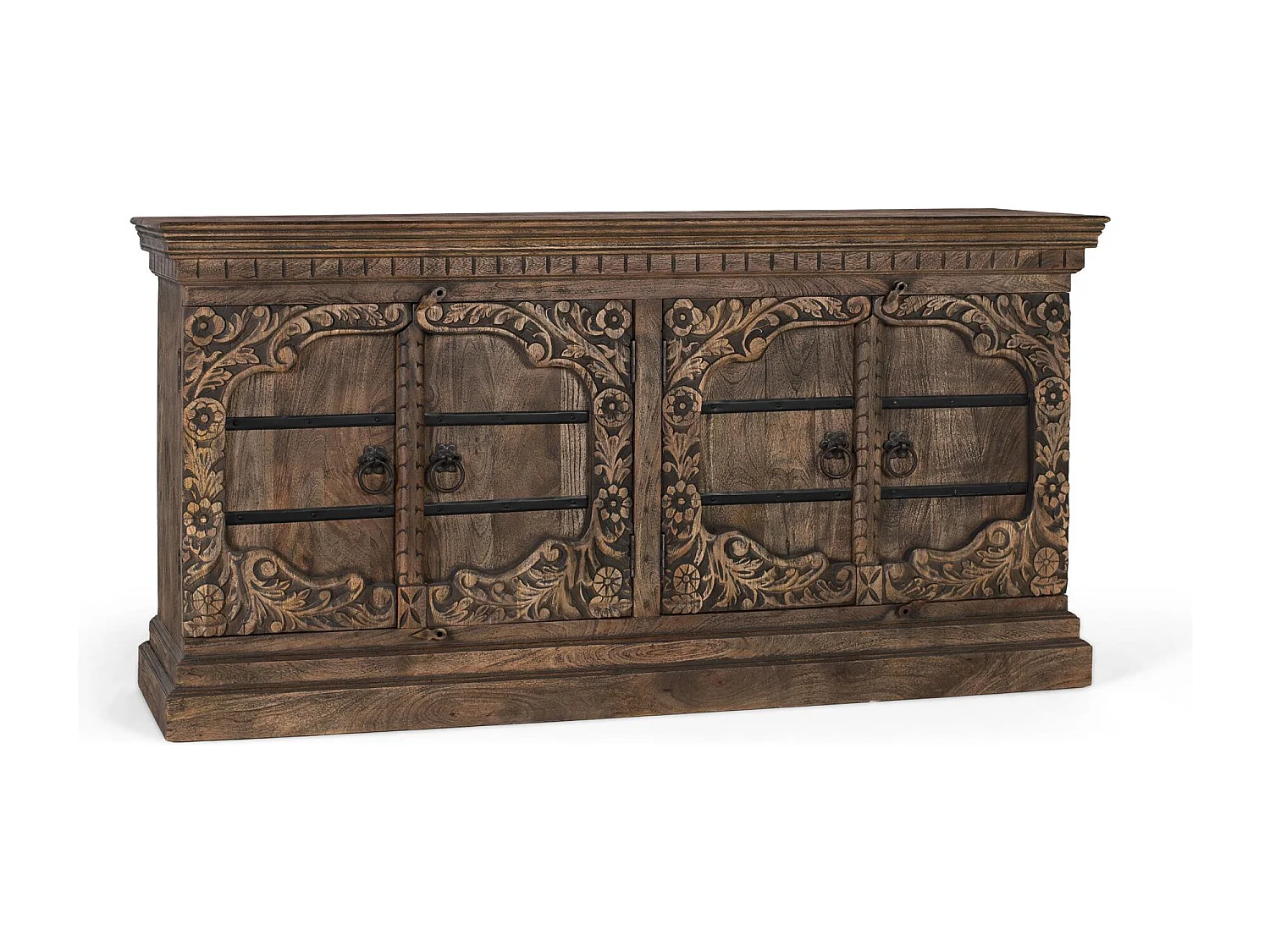 Sideboard mit vier Türen handgefertigt aus Mangoholz