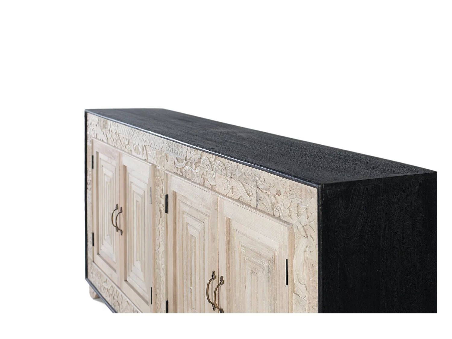 Credenza a quattro ante con dettagli intagliati a mano 195cm