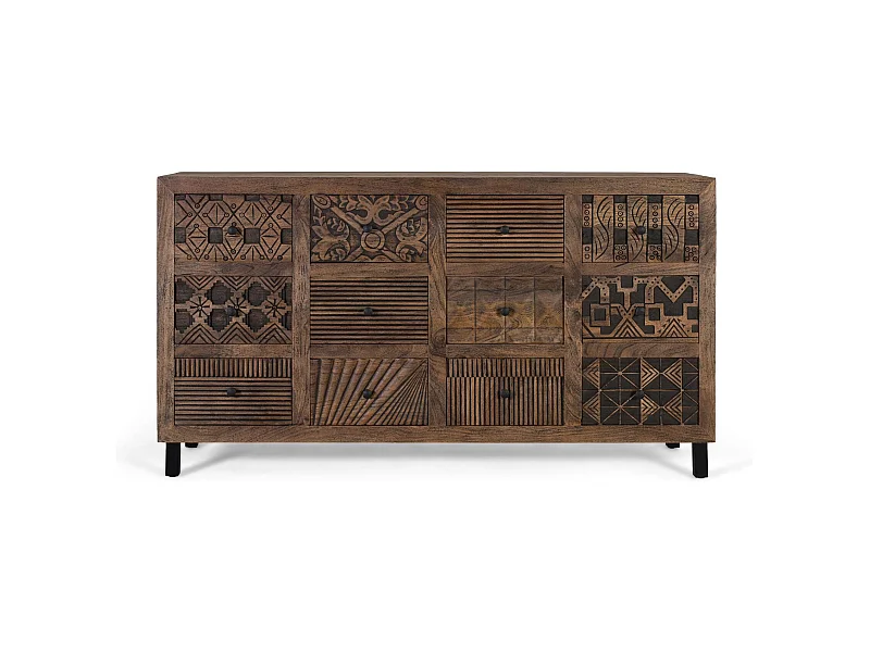 Credenza artigianale in legno massello di mango 160cm