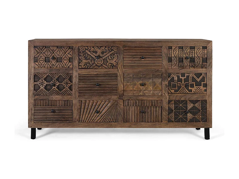 Buffet artisanal en bois de manguier massif 160cm