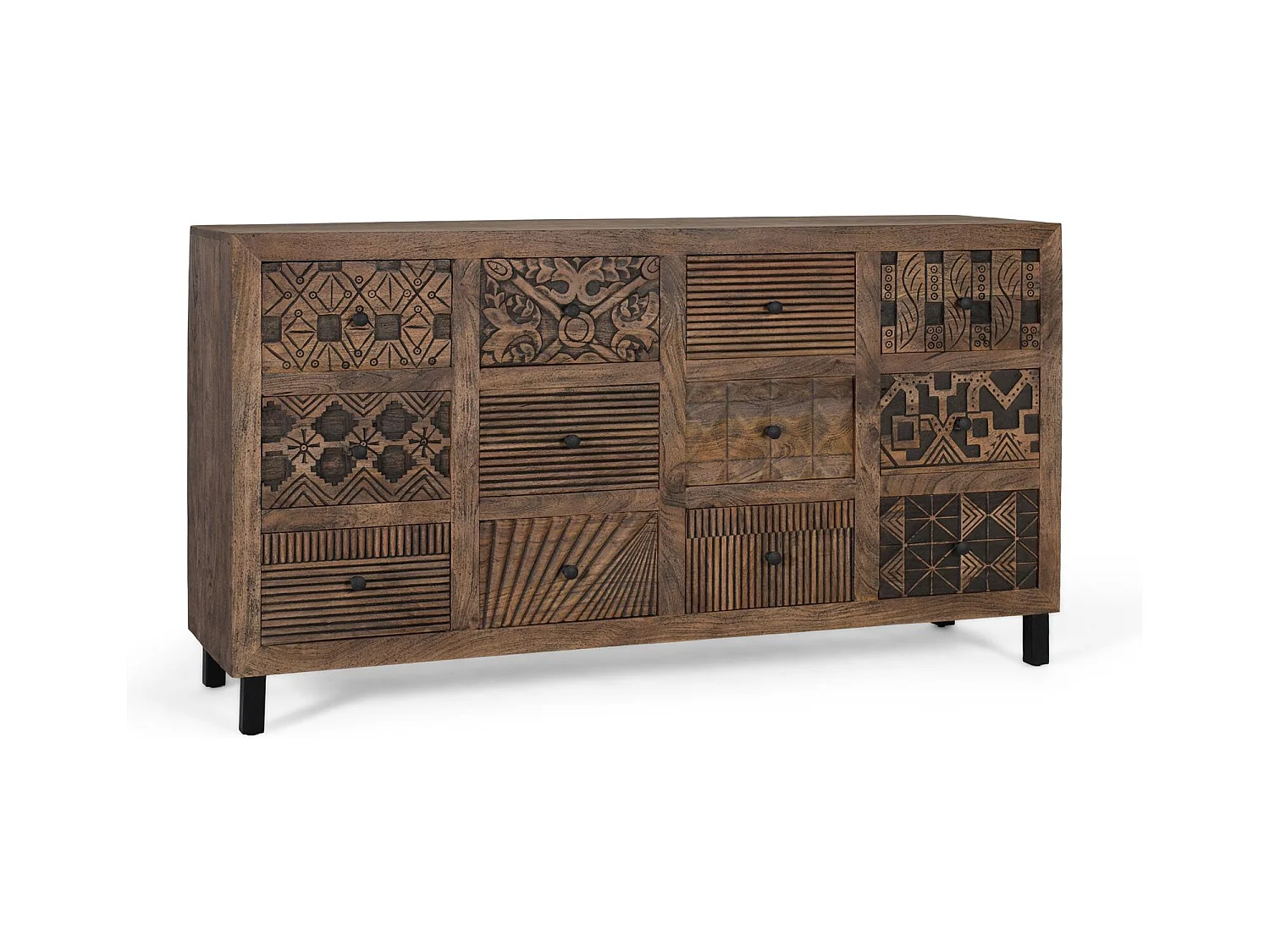 Credenza artigianale in legno massello di mango 160cm