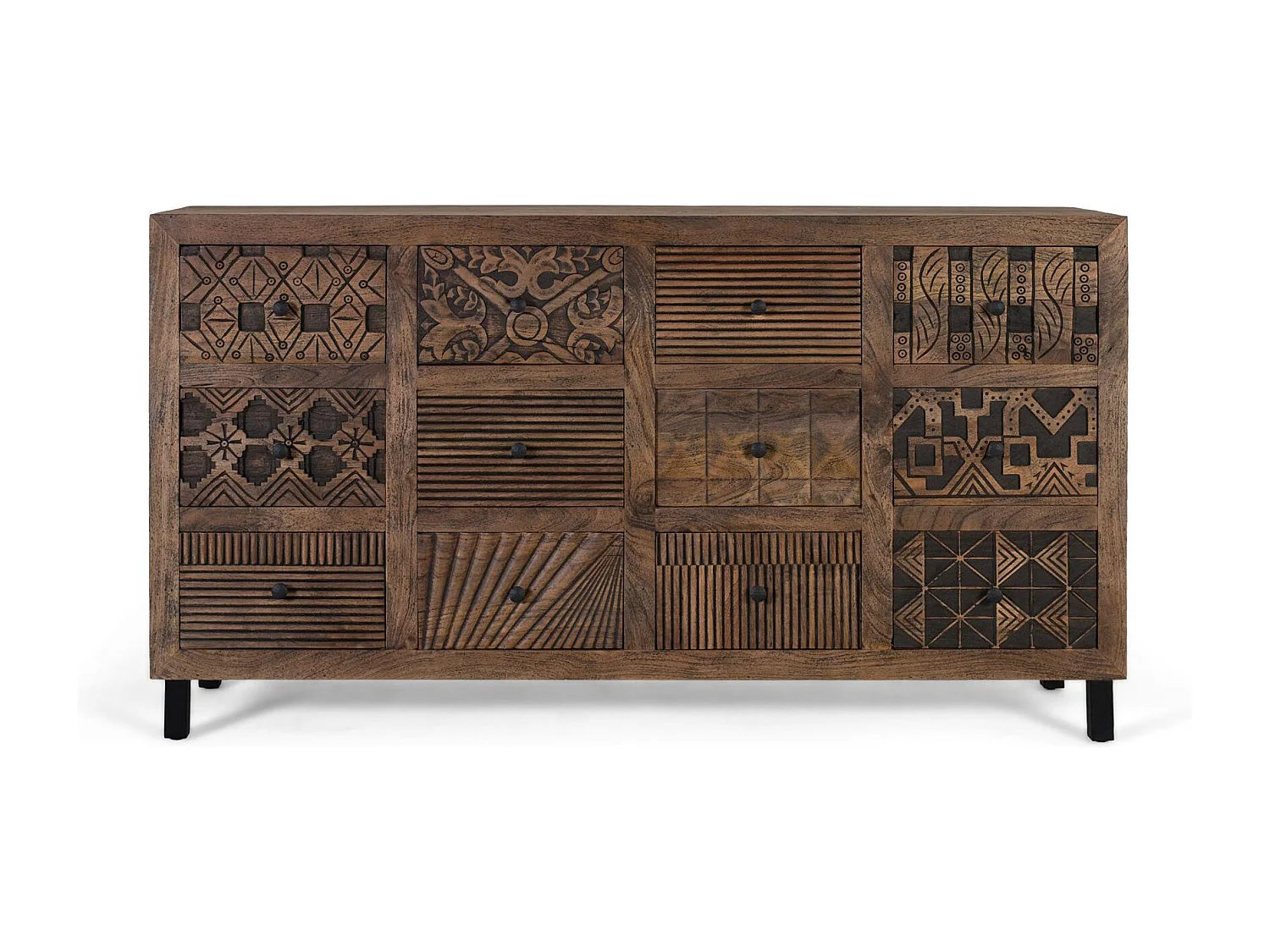 Buffet artisanal en bois de manguier massif 160cm