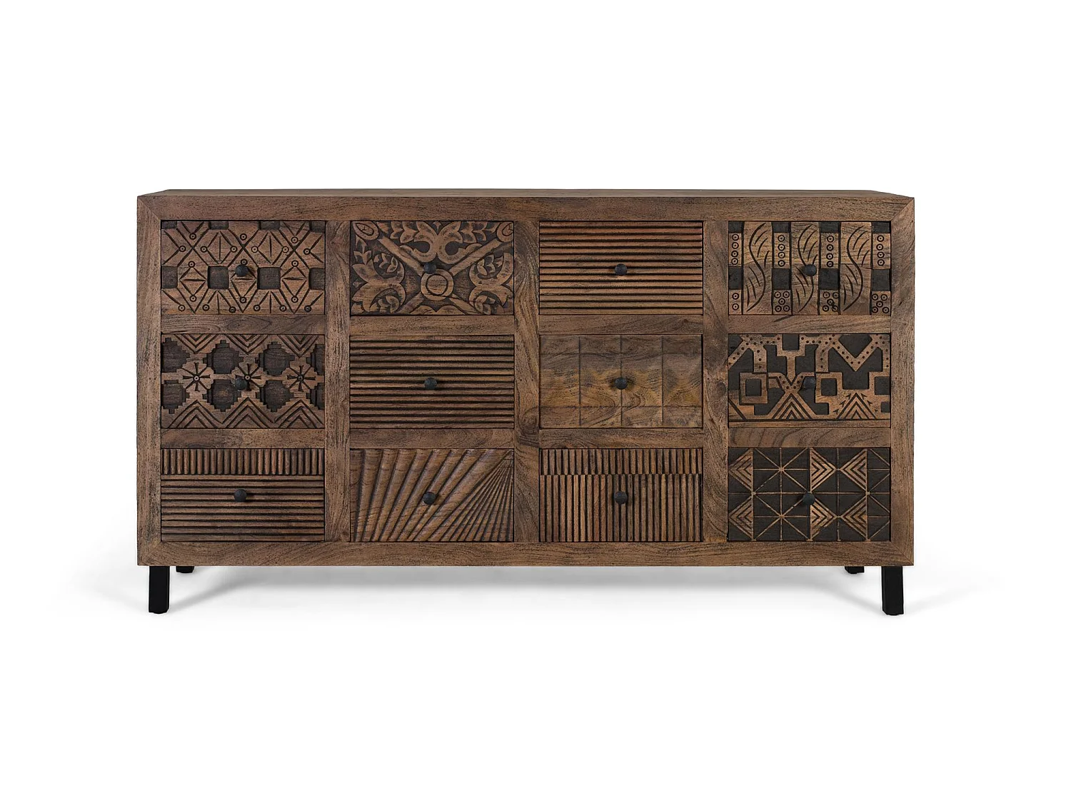 Buffet artisanal en bois de manguier massif 160cm
