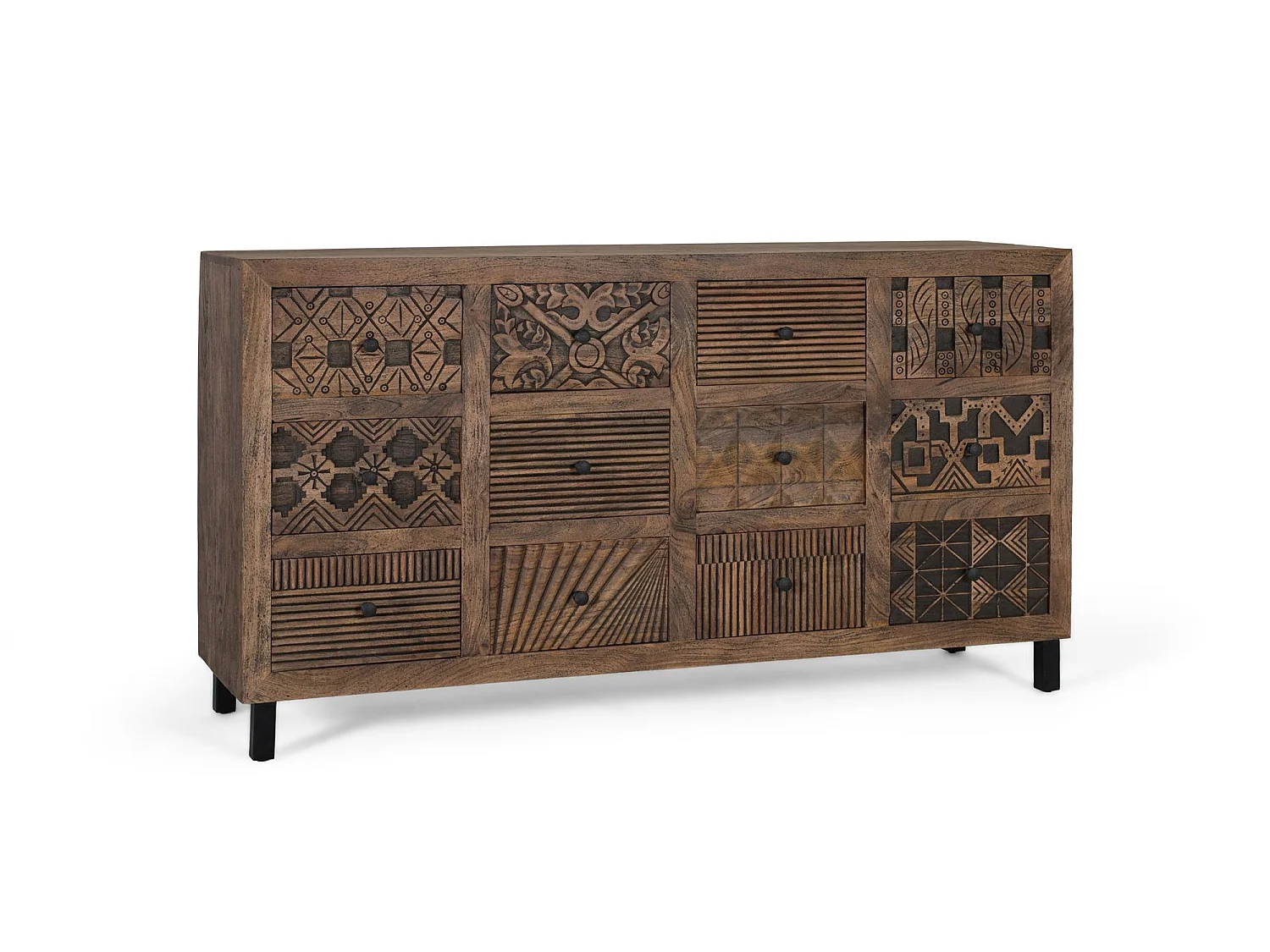 Buffet artisanal en bois de manguier massif 160cm