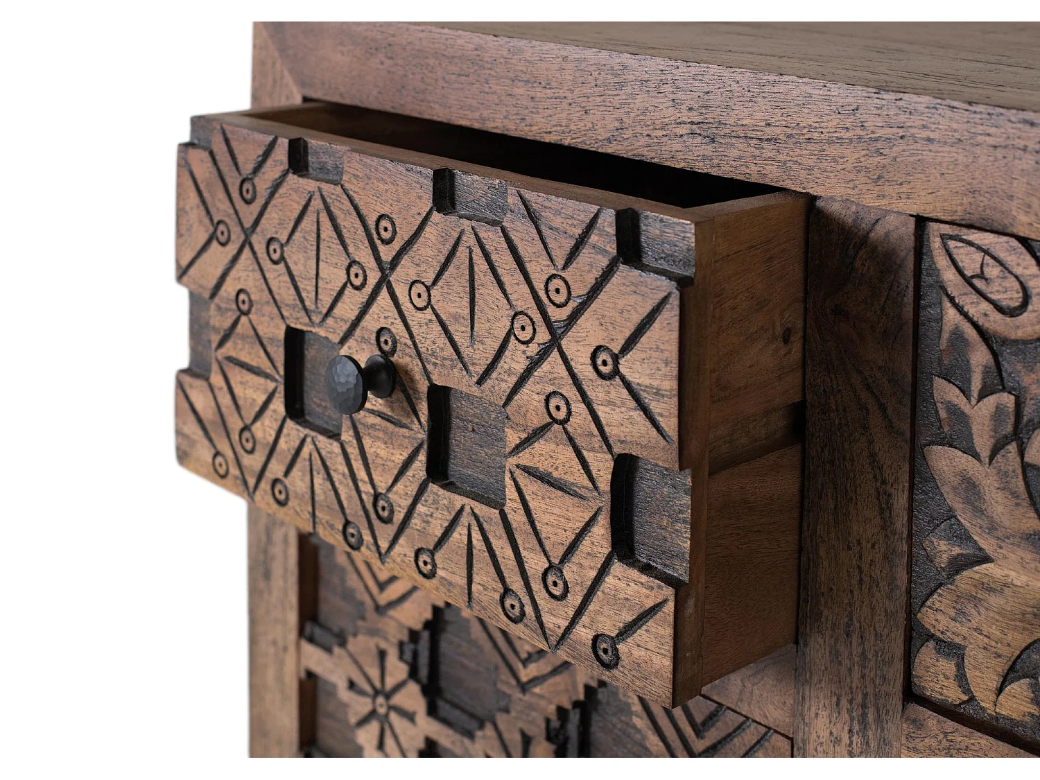 Buffet artisanal en bois de manguier massif 160cm
