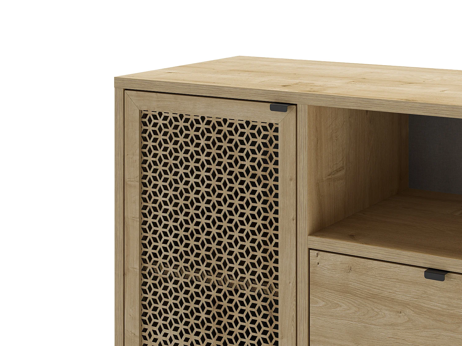 Petit Buffet 1 Porte 1 Niche et 2 Tiroirs L80 cm - Inca