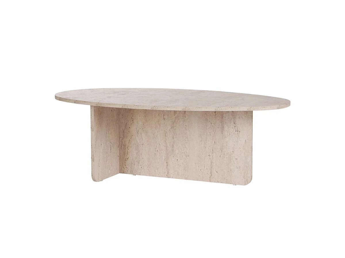 Table basse avec plateau ovale L125 cm - ANNA