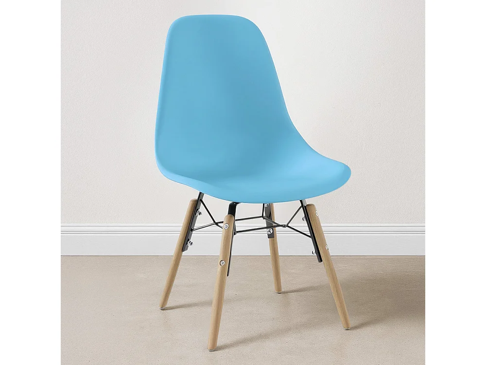 Chaise Enfant - Design Scandinave - Pieds en Bois - Skögur Rose