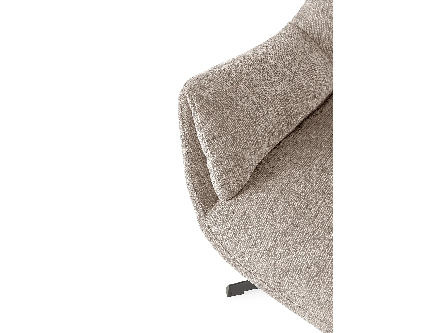 Fauteuil en tissu matelassé avec pieds en métal noir H89 cm - ODETTE