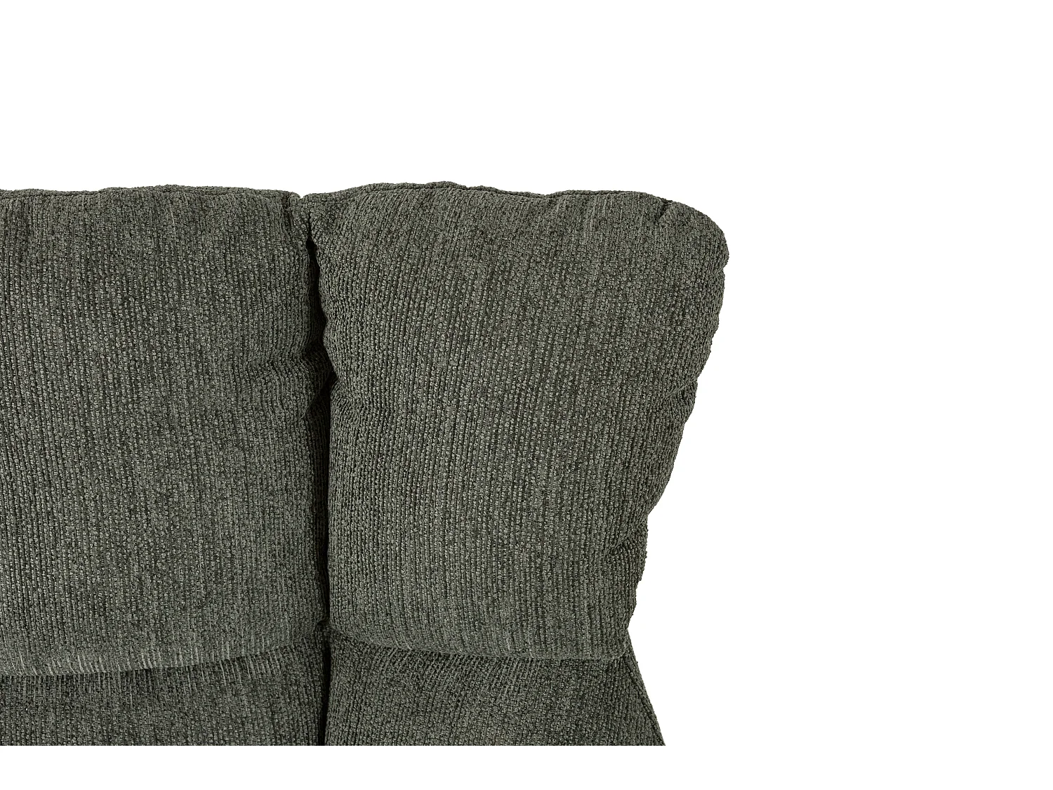 Fauteuil en tissu matelassé avec pieds en métal noir H89 cm - ODETTE