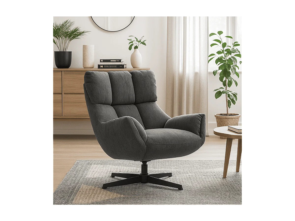 Fauteuil Odette - 73x81x89cm - Grijs