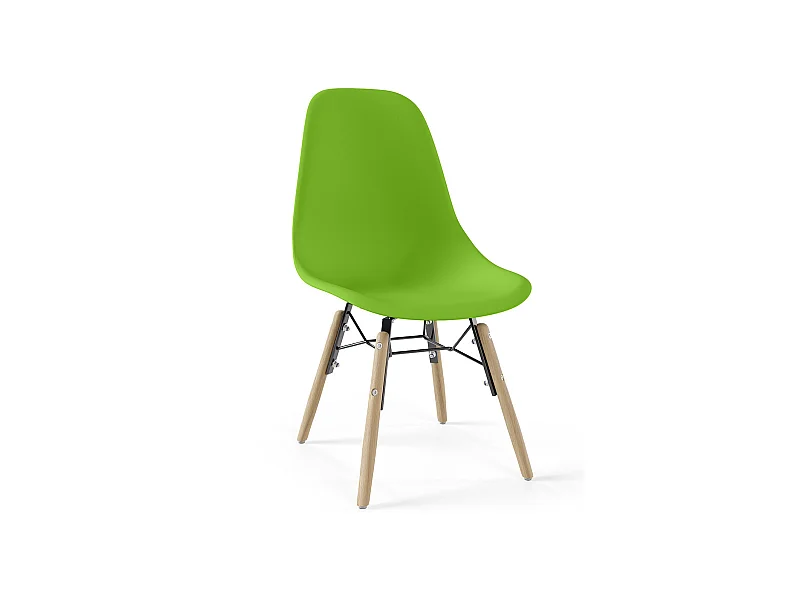 Sedia per Bambini - Design Scandinavo - Gambe in Legno - Skögur