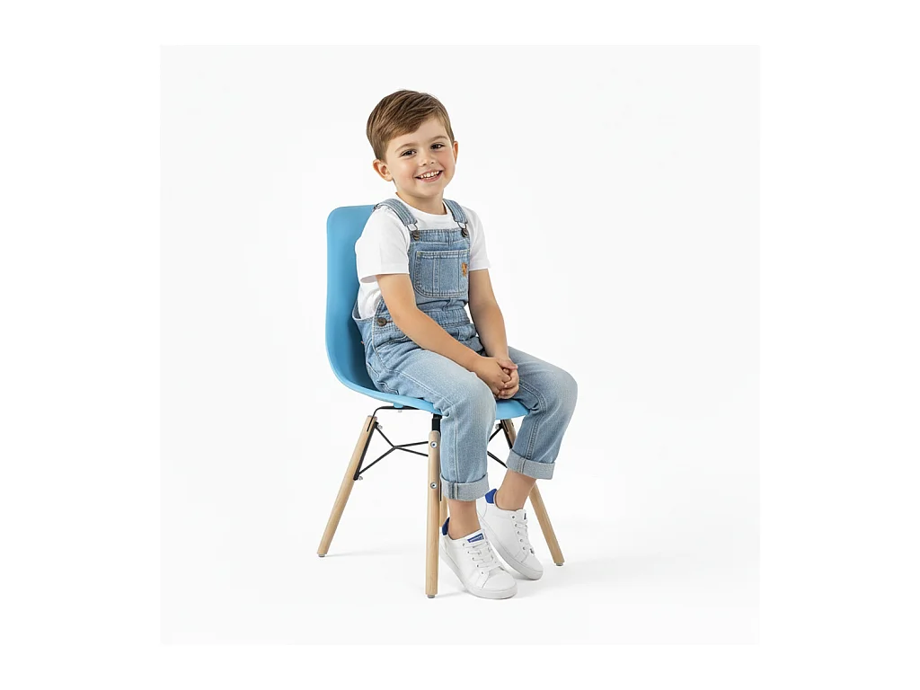 Sedia per Bambini - Design Scandinavo - Gambe in Legno - Skögur