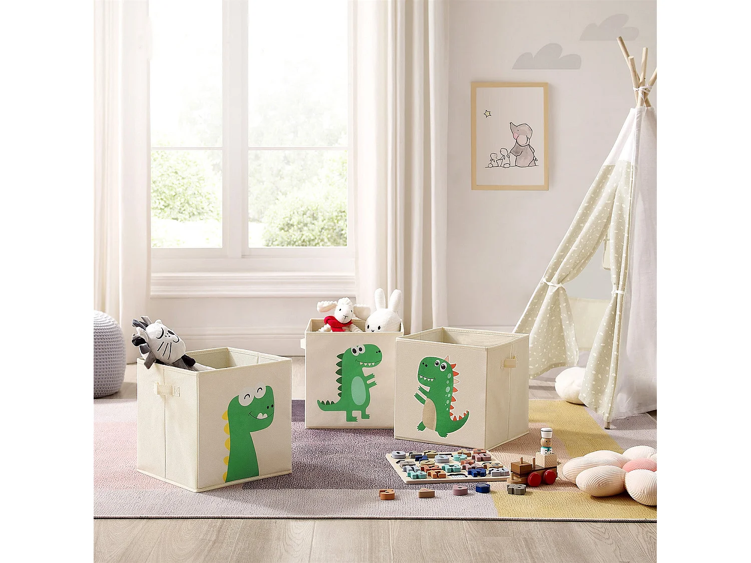 Lot de 3 boîtes de rangement pour enfants