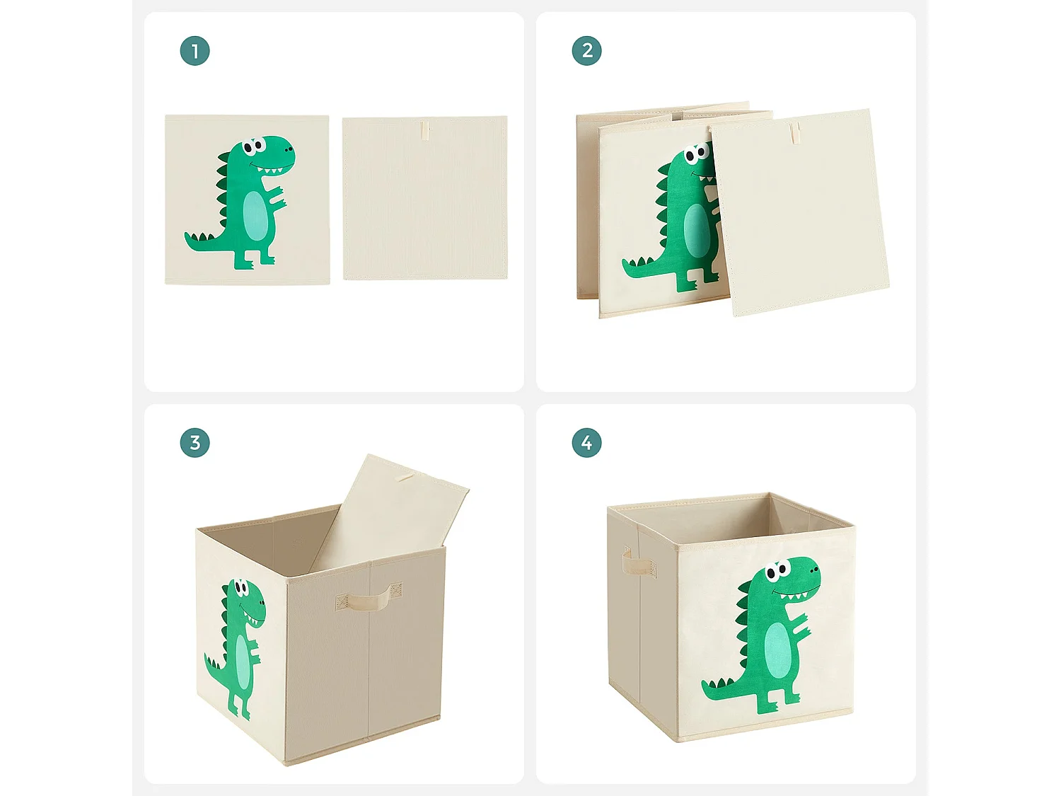 Lot de 3 boîtes de rangement pour enfants