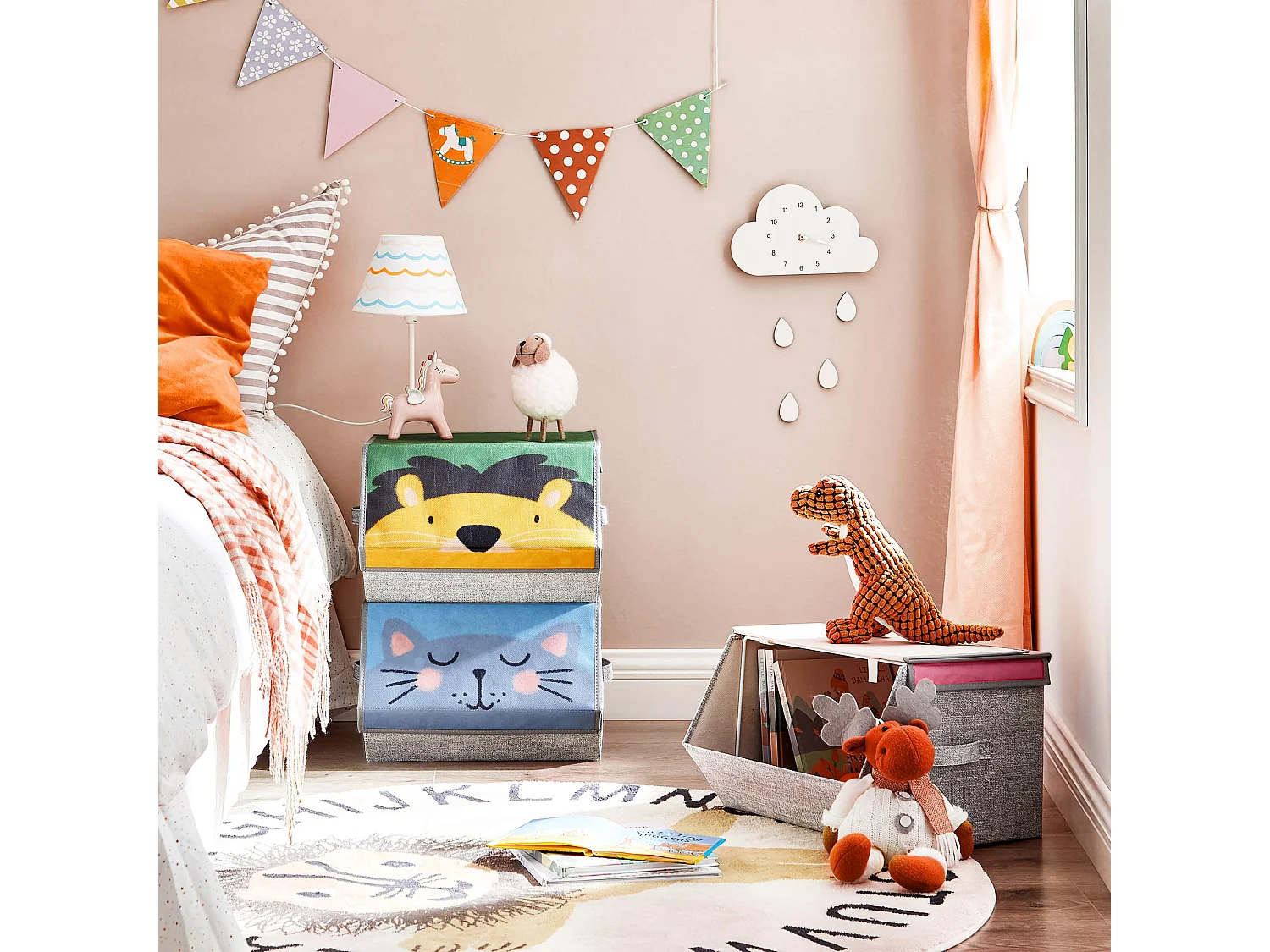 Lot de 3 boîtes de rangement pour enfants
