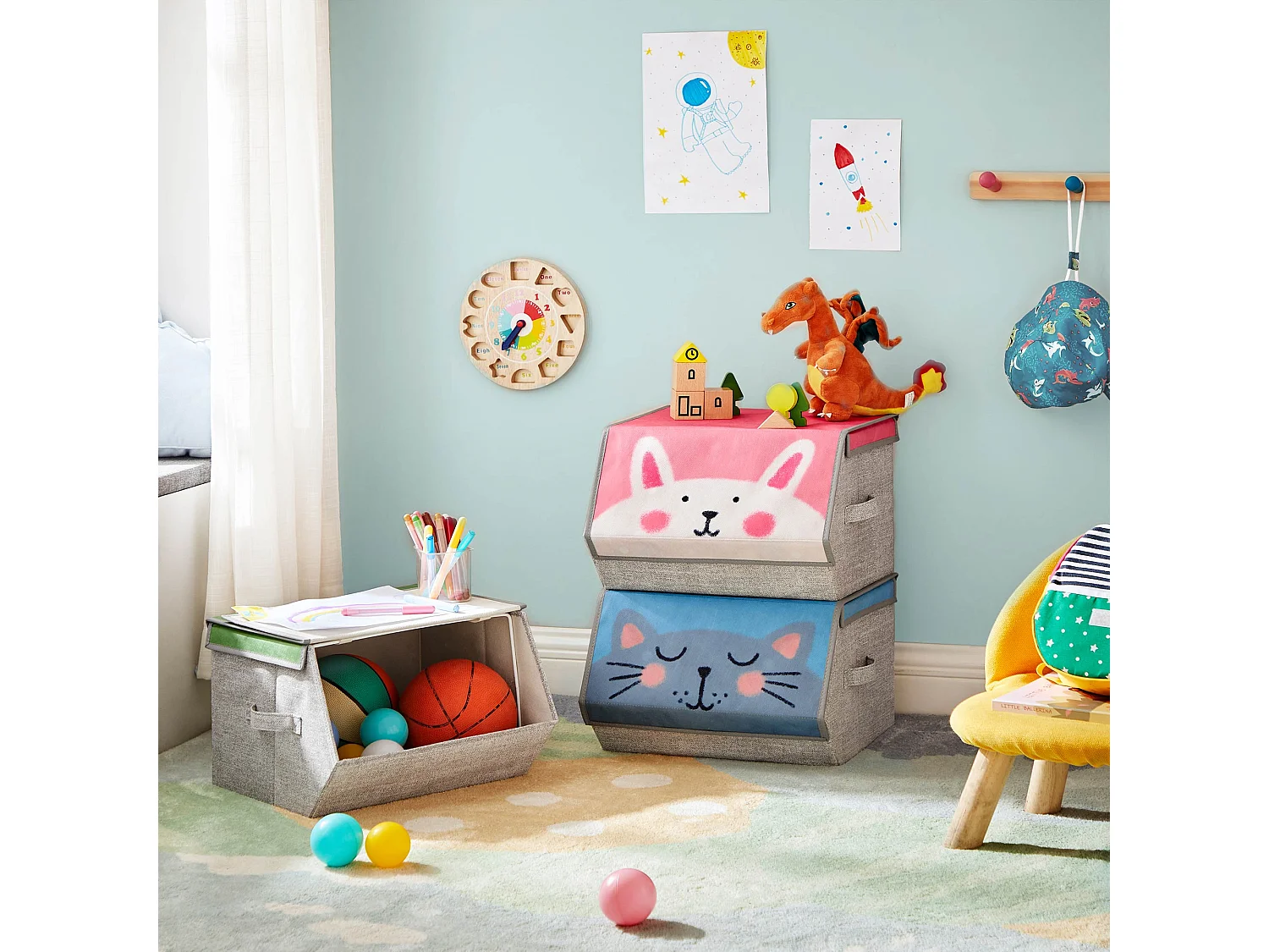 Lot de 3 boîtes de rangement pour enfants