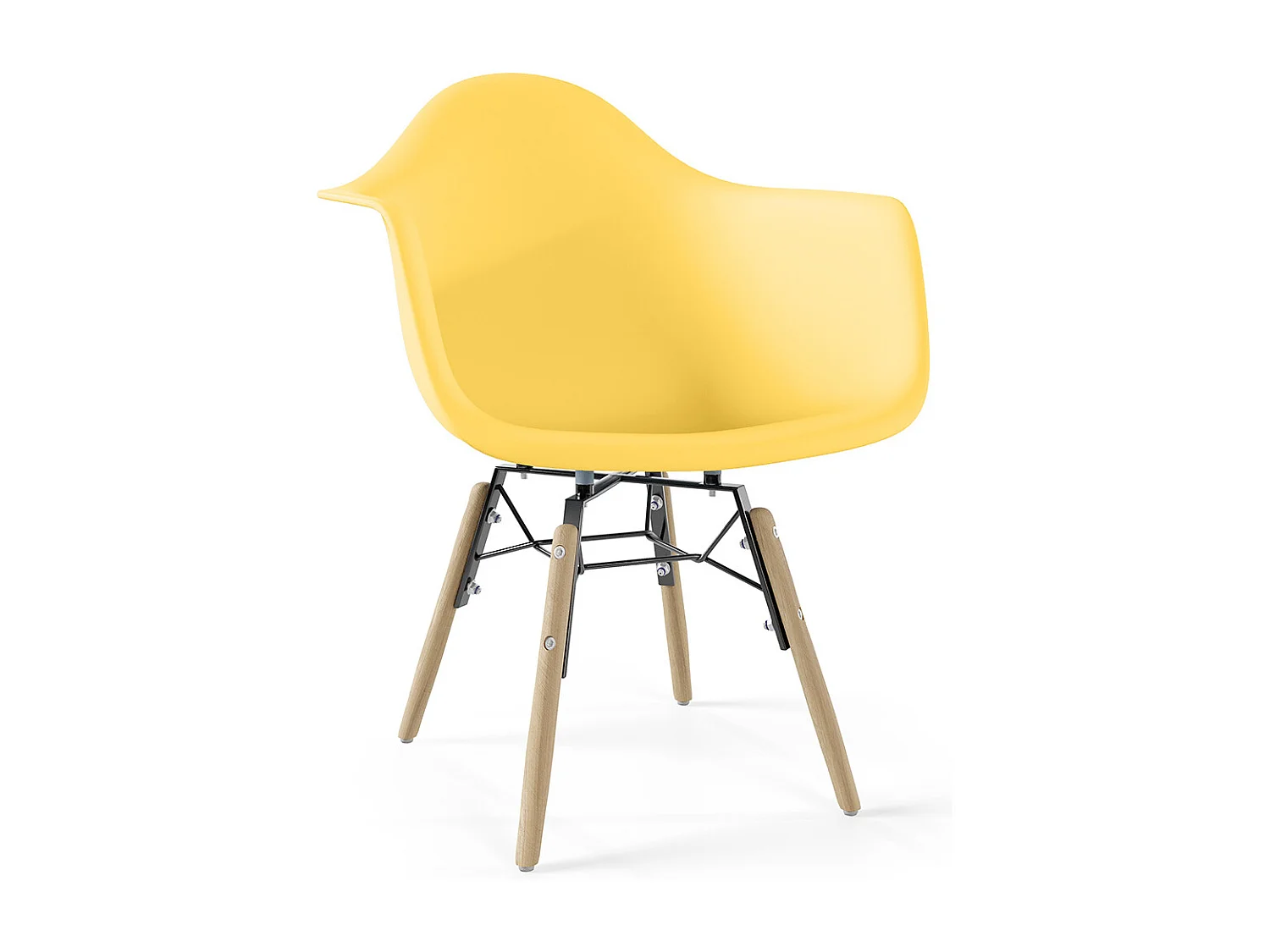 Chaise Enfant Design Scandinave - Pieds en Bois - Nordika Jaune