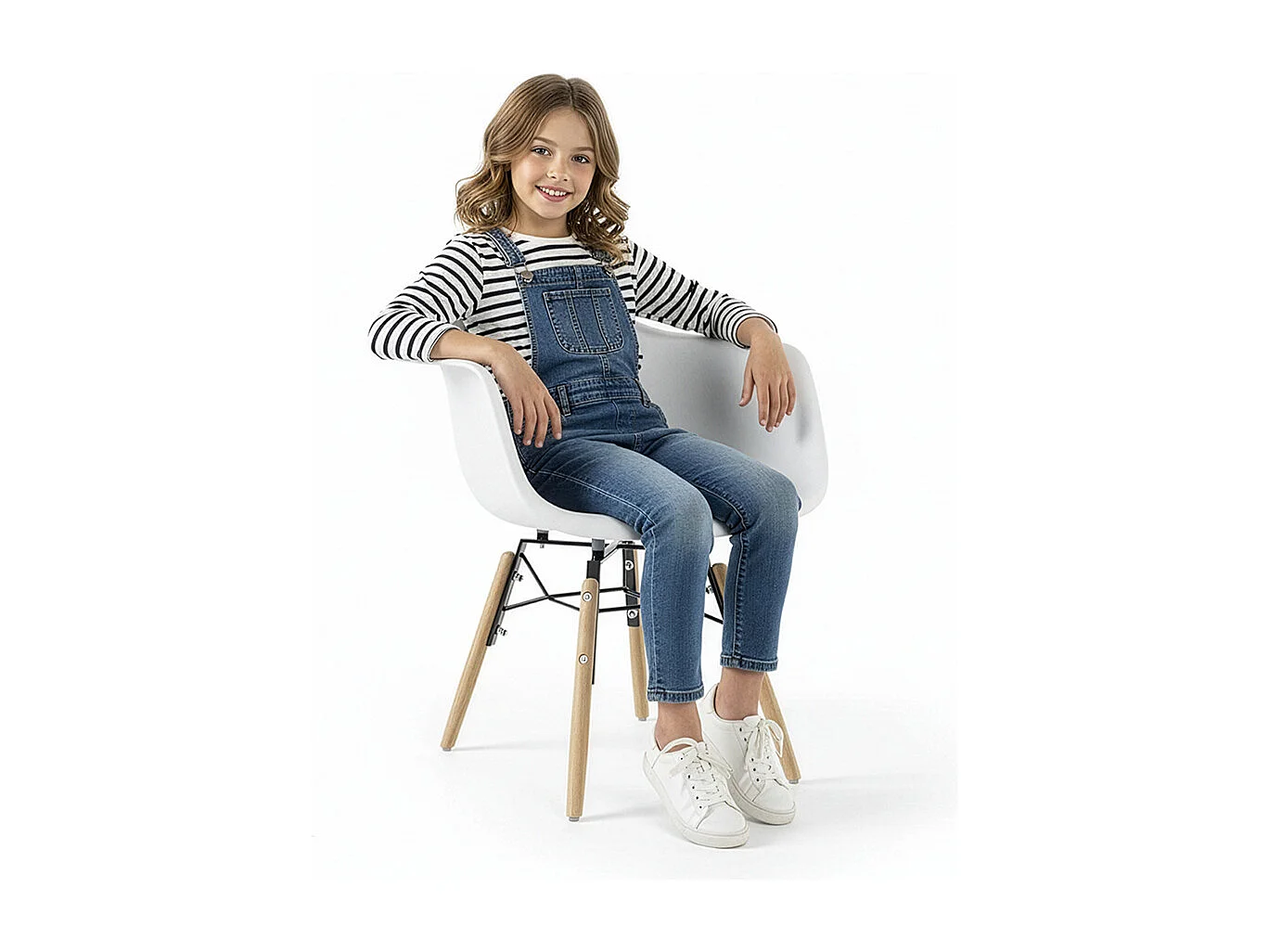 Chaise Enfant Design Scandinave - Pieds en Bois - Nordika Jaune