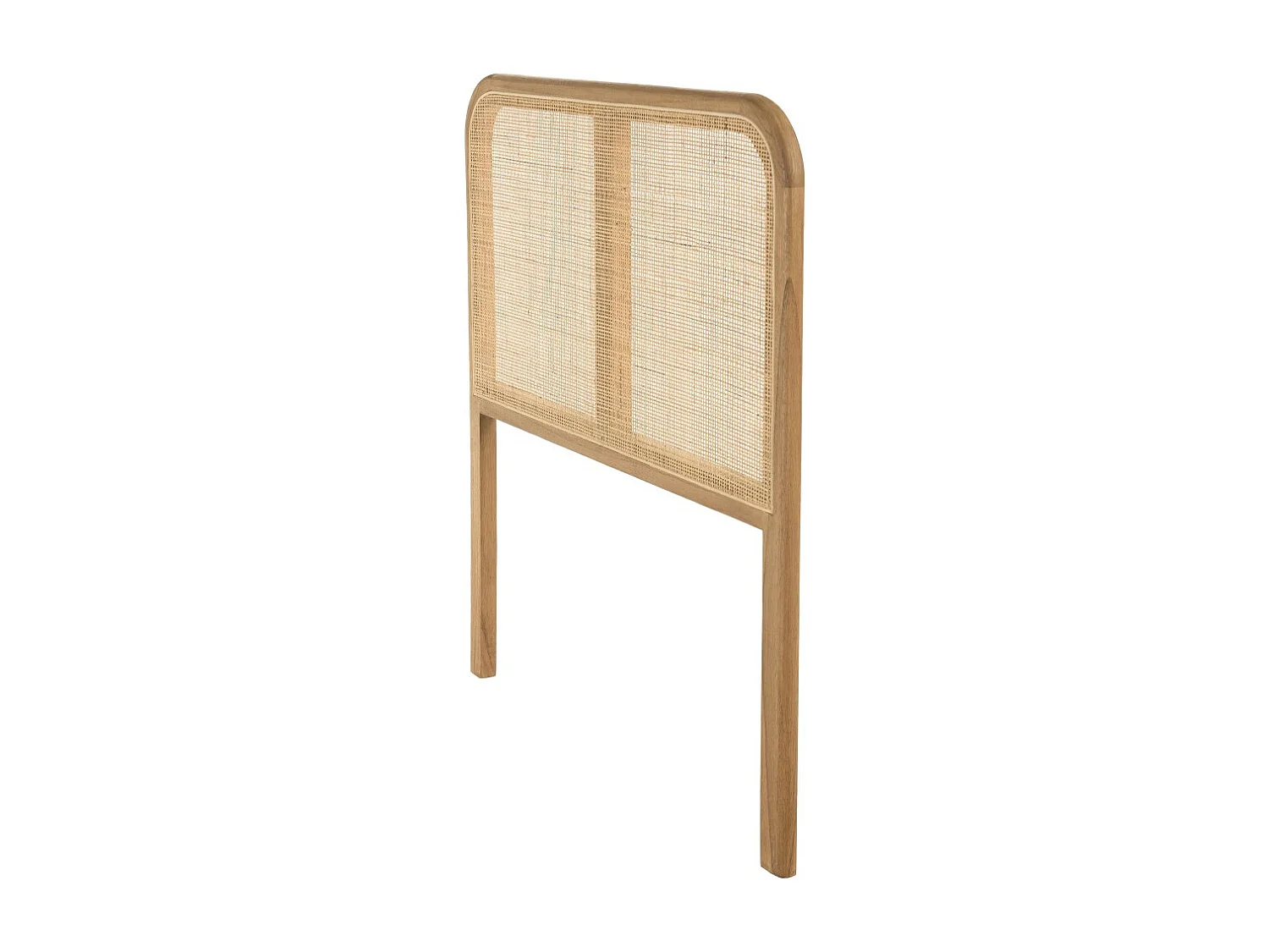 AMY - Tête de lit en bois de mindi et rotin naturel pour lits 80/90cm AMY