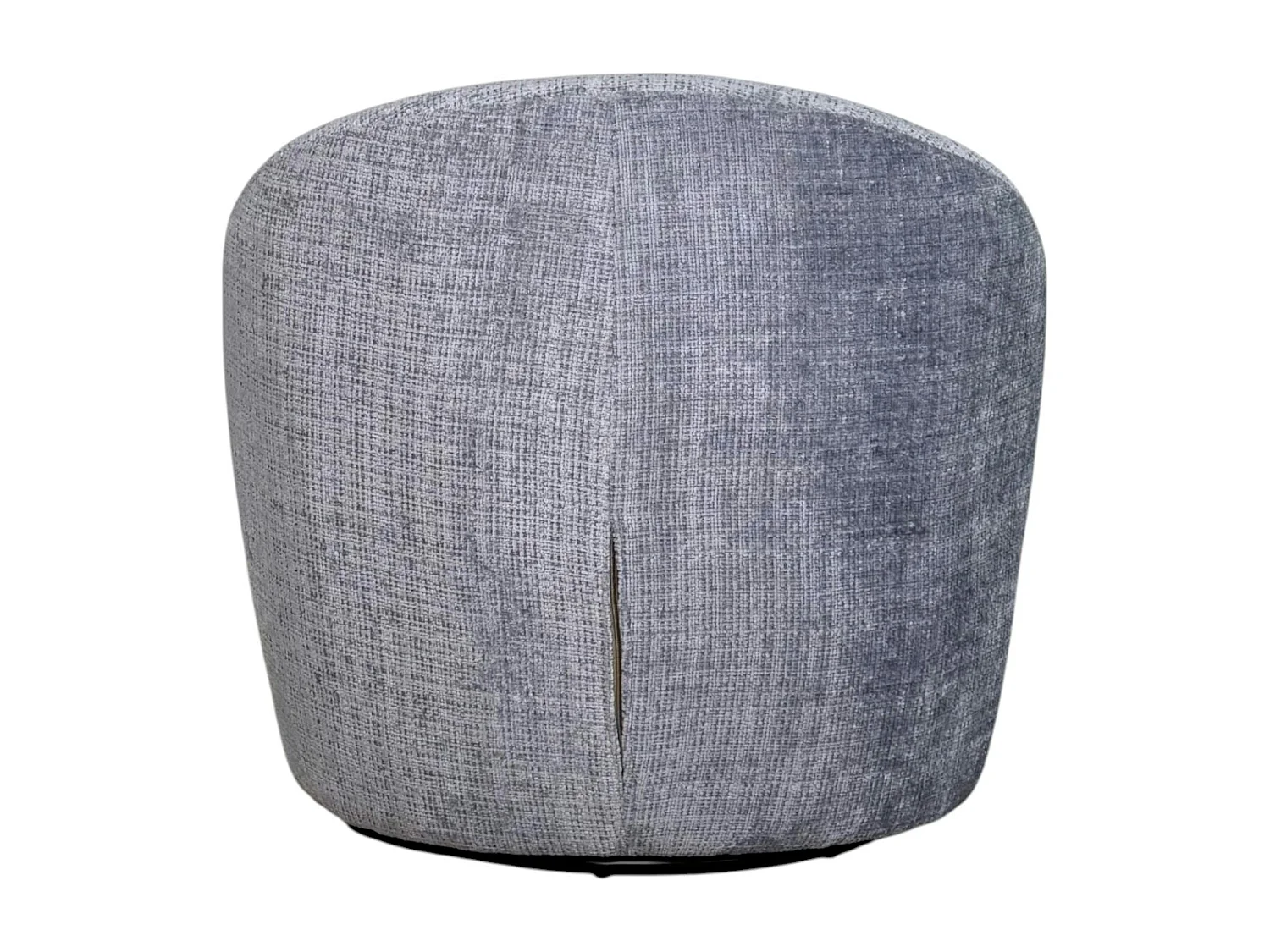 Fauteuil pivotant gris bleu dossier rond tissu texturé IENA