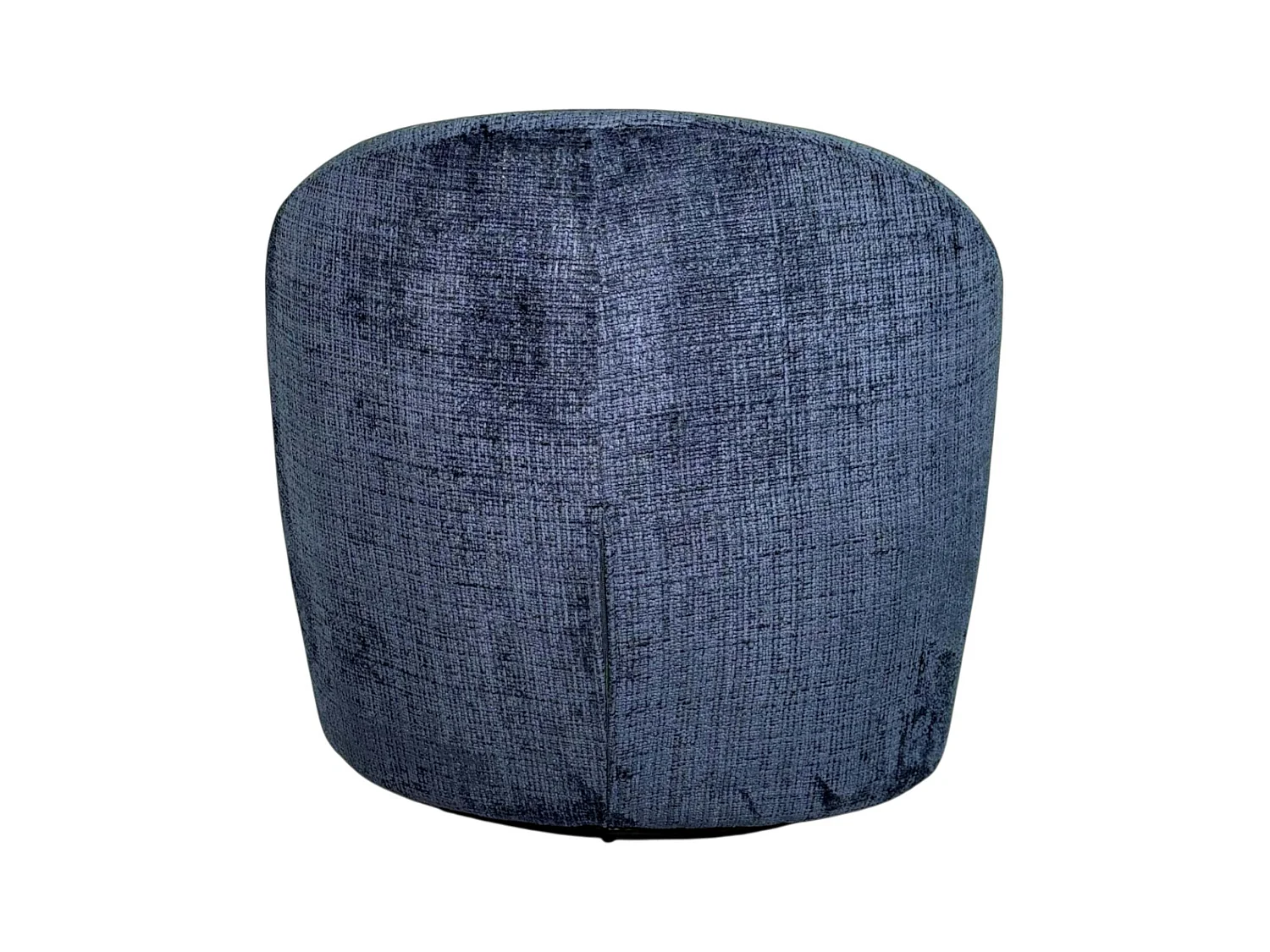 Fauteuil pivotant bleu nuit dossier rond tissu texturé IENA