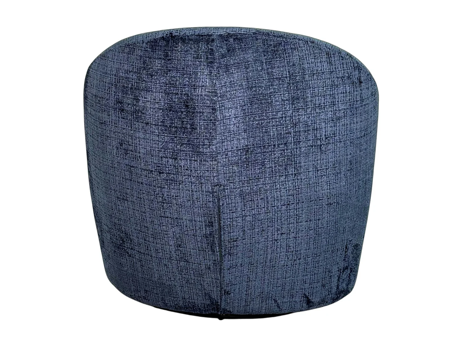 Fauteuil pivotant bleu nuit dossier rond tissu texturé IENA