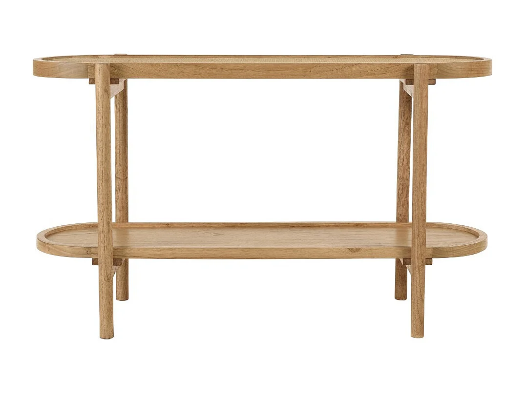 AMY - Console en mindi avec tablette supérieure en rotin naturel AMY