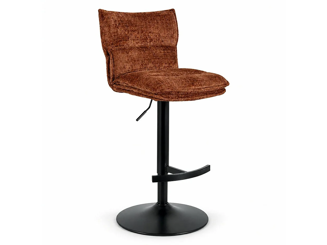 Tabouret de bar réglable en tissu terracotta (lot de 2) IENA