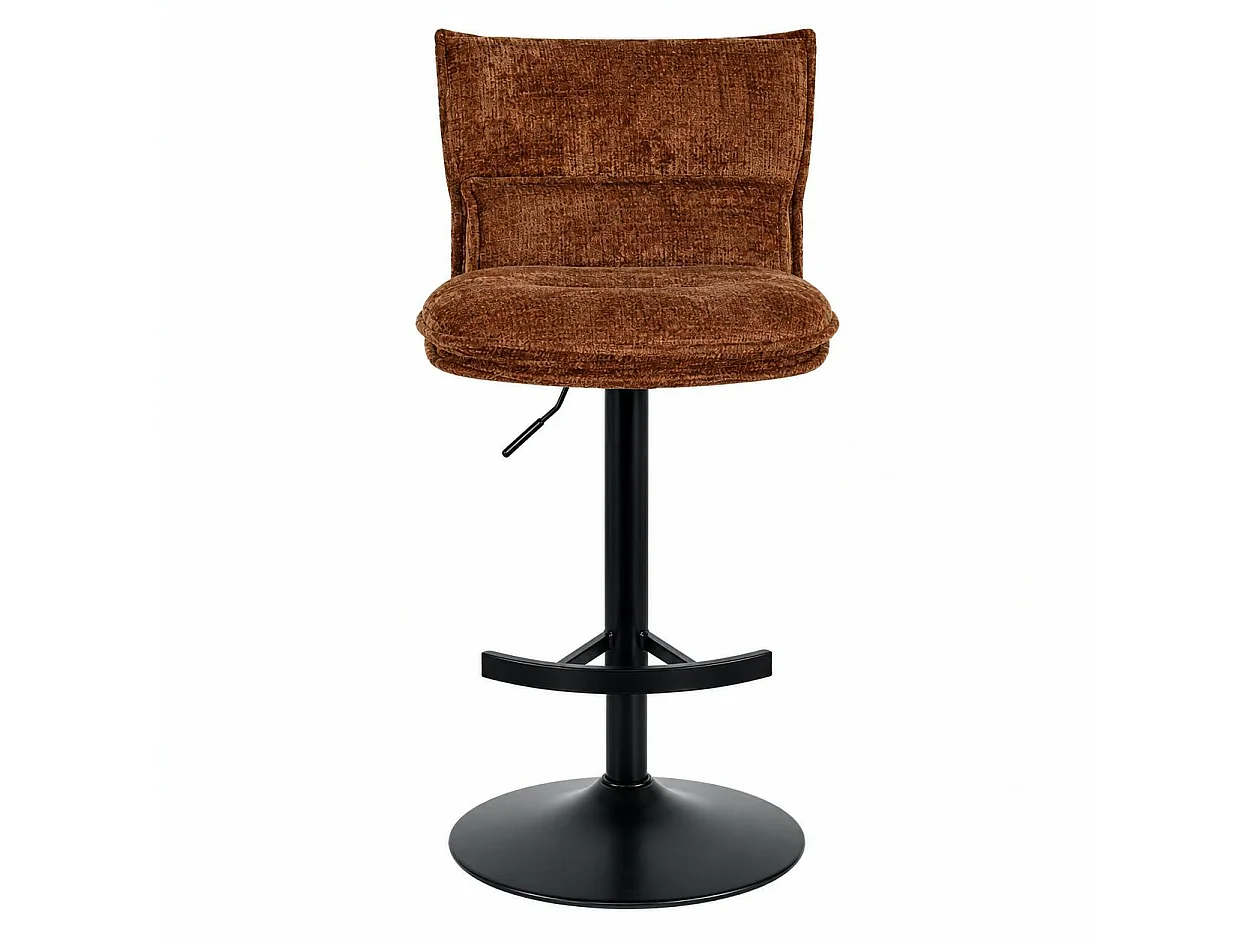Tabouret de bar réglable en tissu terracotta (lot de 2) IENA