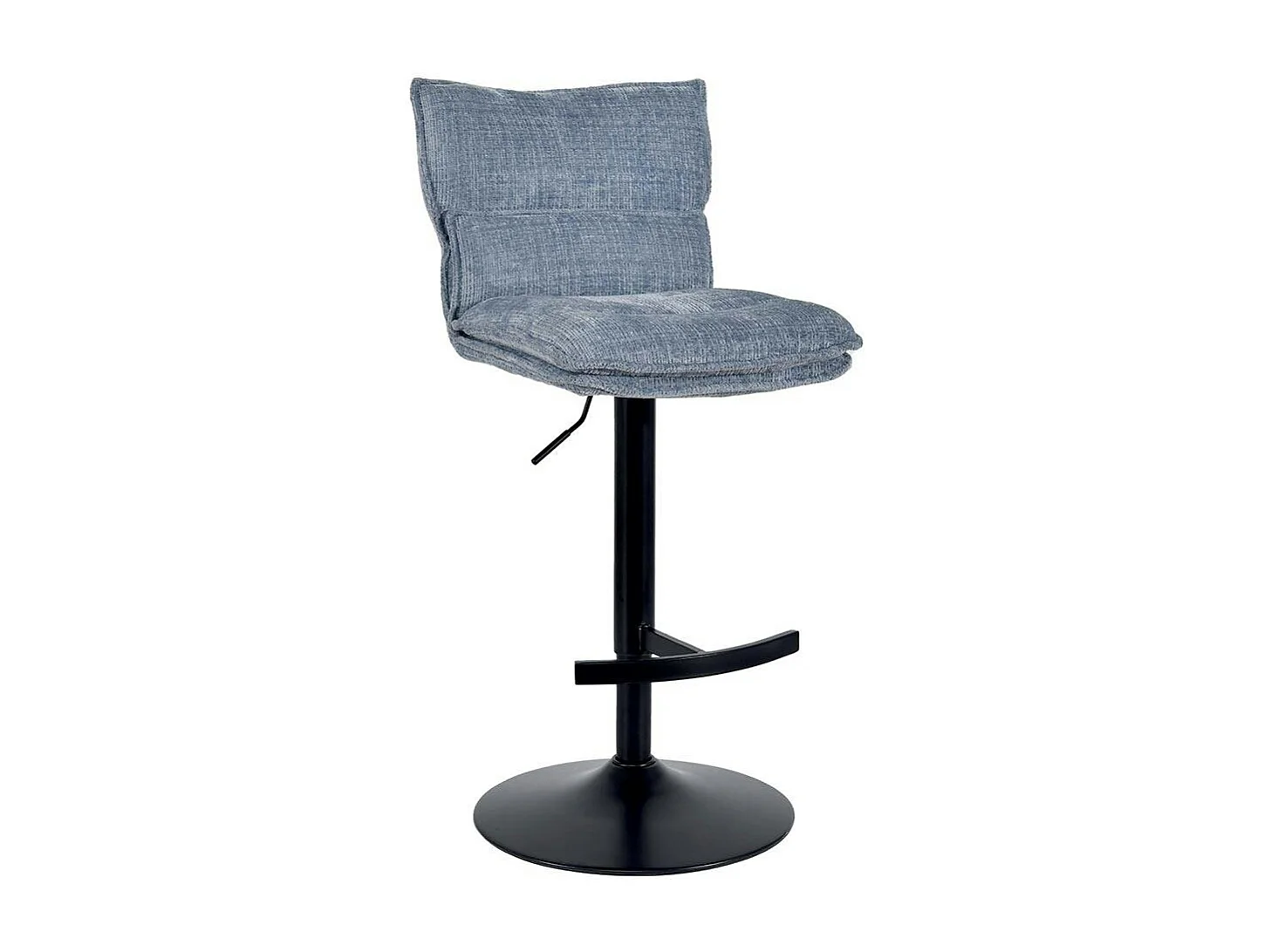 Tabouret de bar réglable en tissu gris bleu (lot de 2) IENA