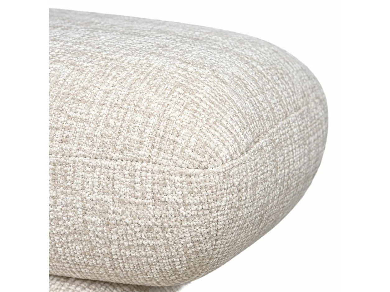 Pouf pivotant écru effet coussins empilés IENA