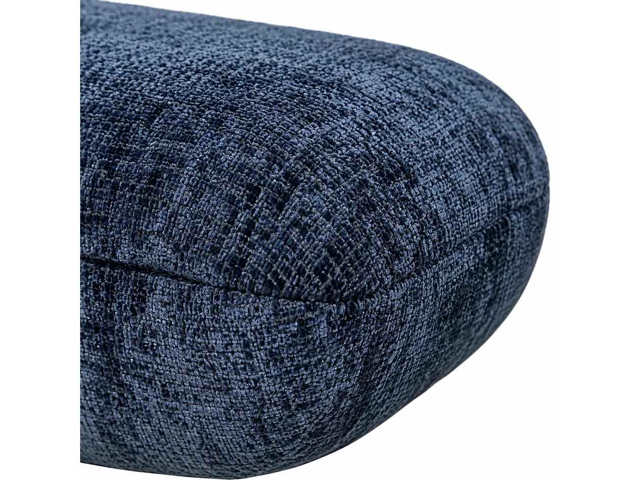 Pouf pivotant bleu nuit effet coussins empilés IENA