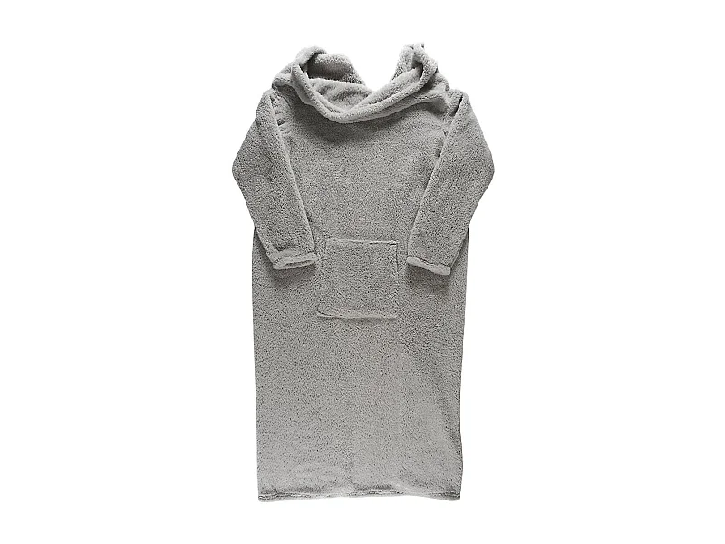 Plaid à manches en polyester ultra doux gris clair (175 x 140 cm)