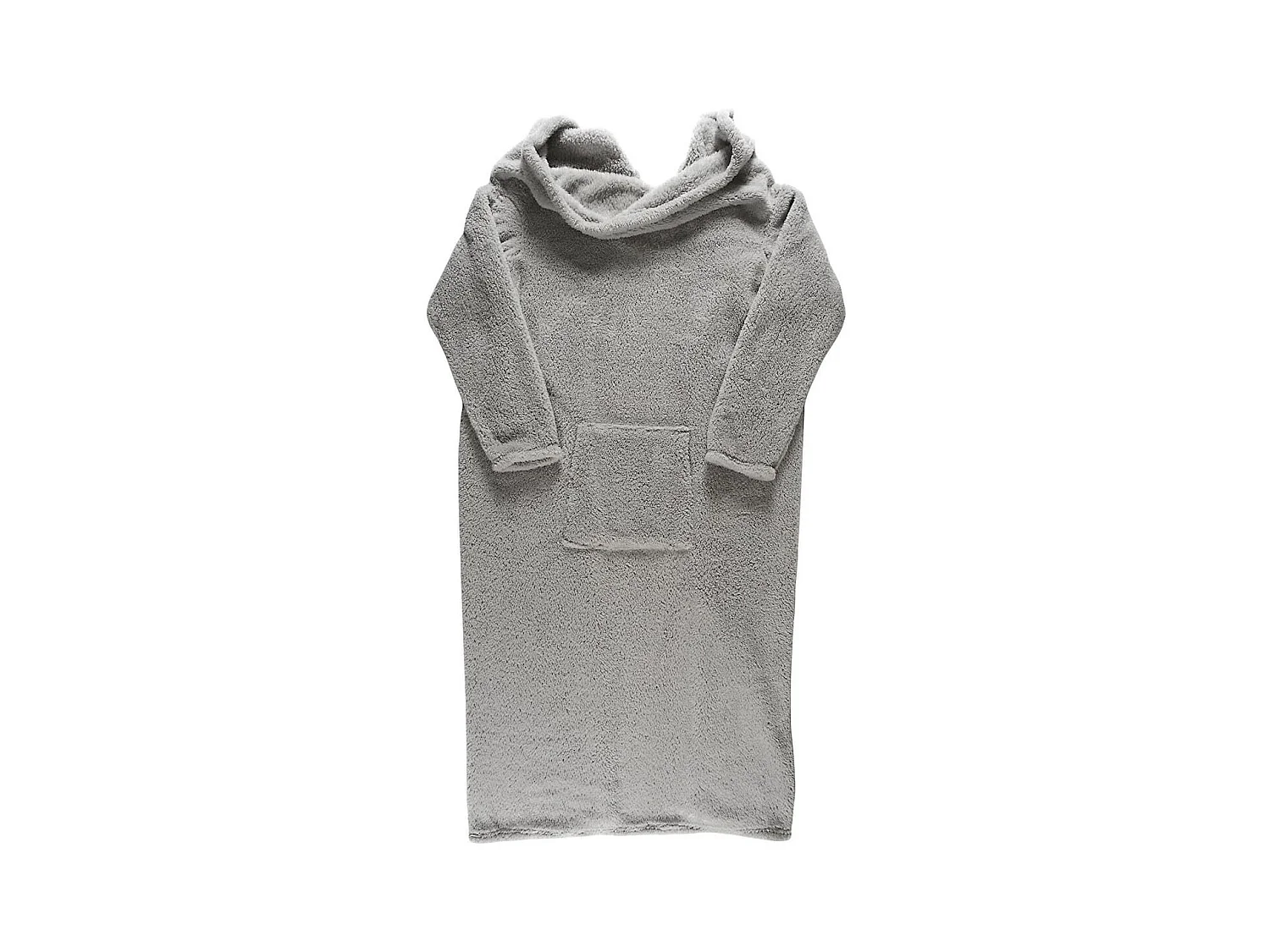 Plaid à manches en polyester ultra doux gris clair (175 x 140 cm)