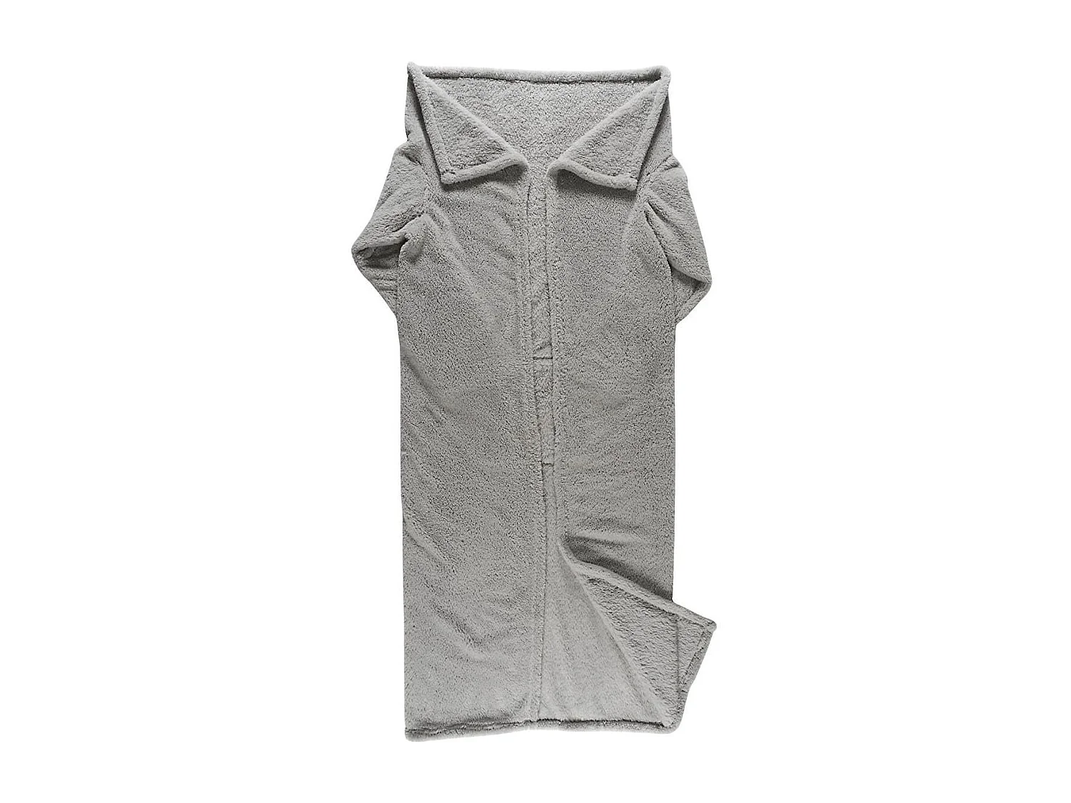 Plaid à manches en polyester ultra doux gris clair (175 x 140 cm)