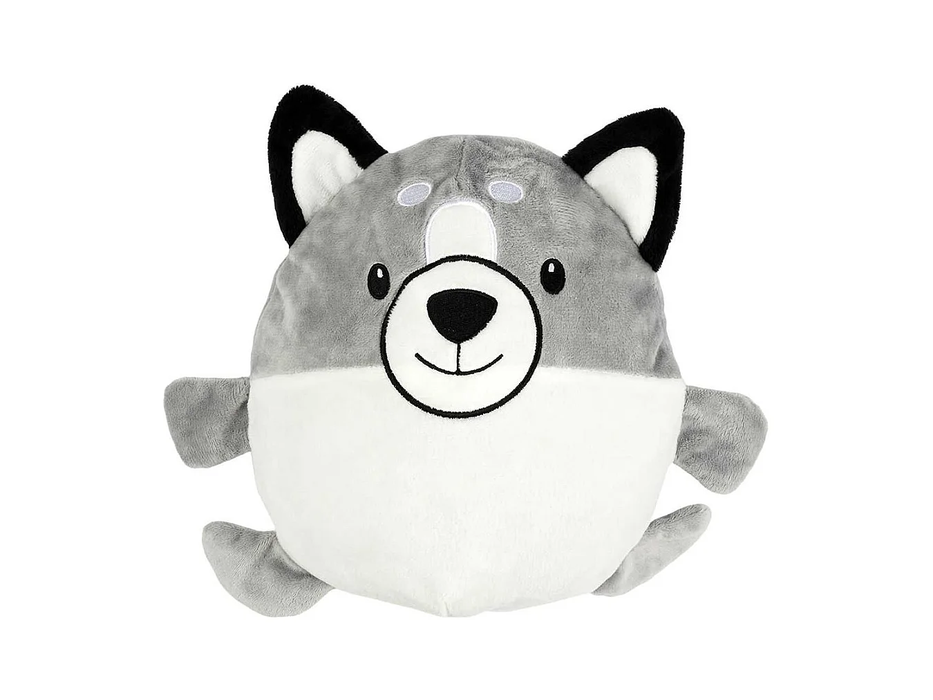 Sweat à Capuche Plaid Loup Gris 4-6ans Pliable en Coussin - NIMALYS