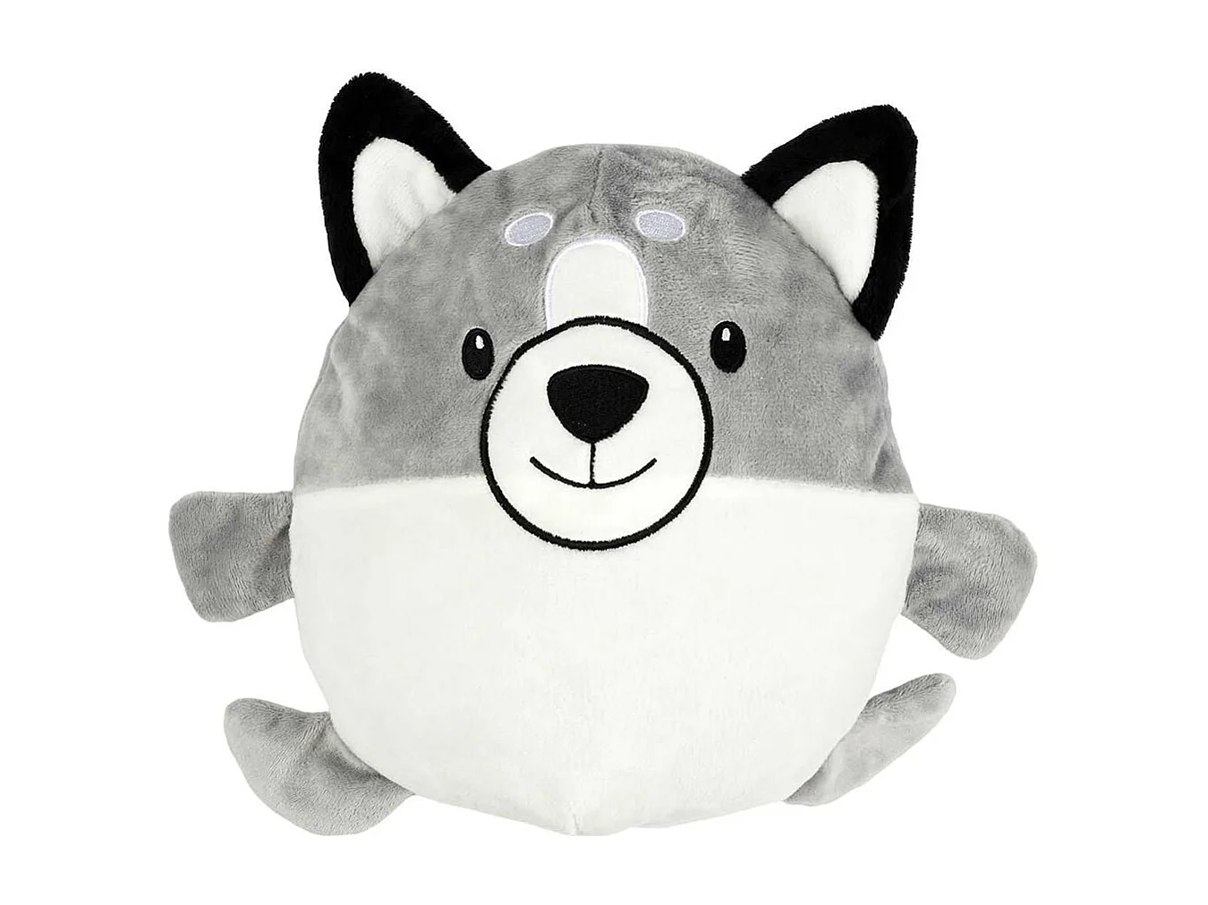 Sweat à Capuche Plaid Loup Gris 4-6ans Pliable en Coussin - NIMALYS