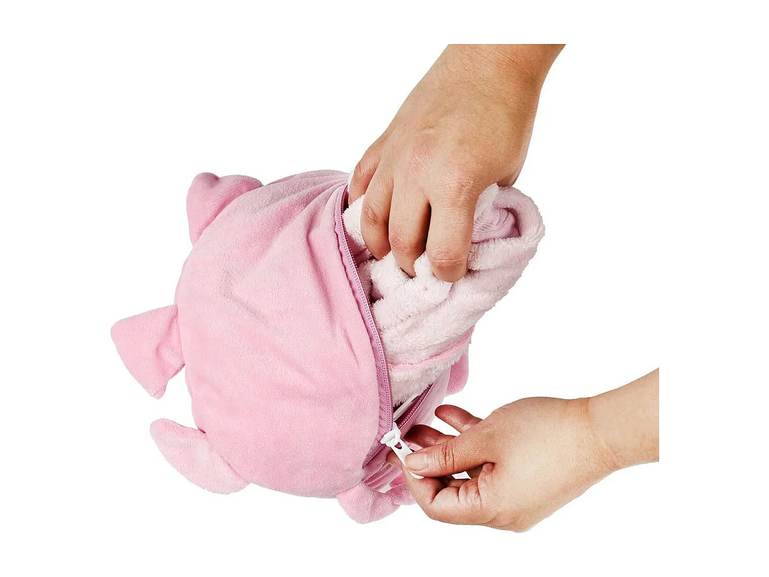 Sweat à Capuche Plaid Chat Rose 4-6ans Pliable en Coussin - NIMALYS