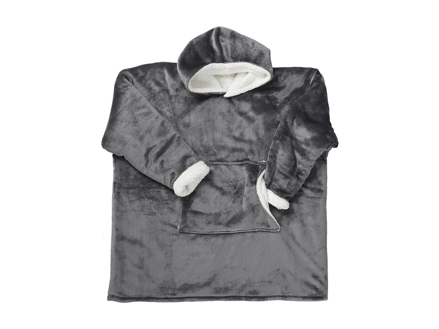 Sweat Gris à Capuche Intérieur Sherpa, Idéal pour Moments Cocooning - SWEET