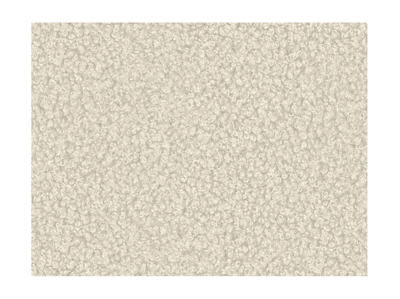 Canapé d'angle convertible FABIO 5 places en tissu bouclette - angle droit - blanc cassé