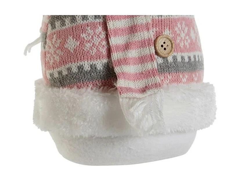 Décoration DKD Home Decor Blanc Marron Rose 30 x 16 x 33 cm (2 Unités)