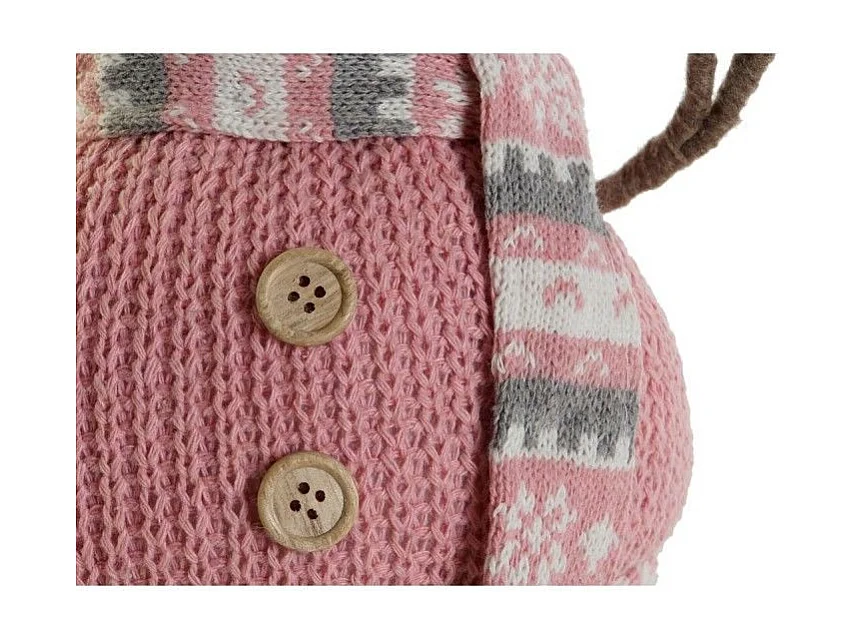 Décoration DKD Home Decor Blanc Marron Rose 30 x 16 x 33 cm (2 Unités)