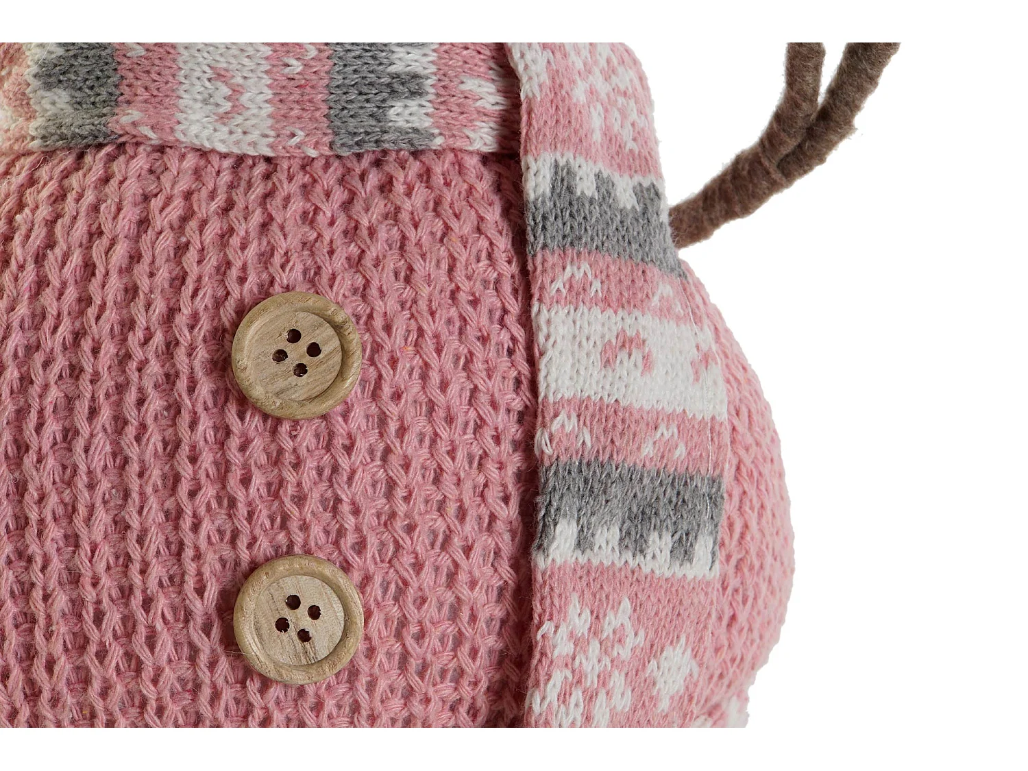 Décoration DKD Home Decor Blanc Marron Rose 30 x 16 x 33 cm (2 Unités)