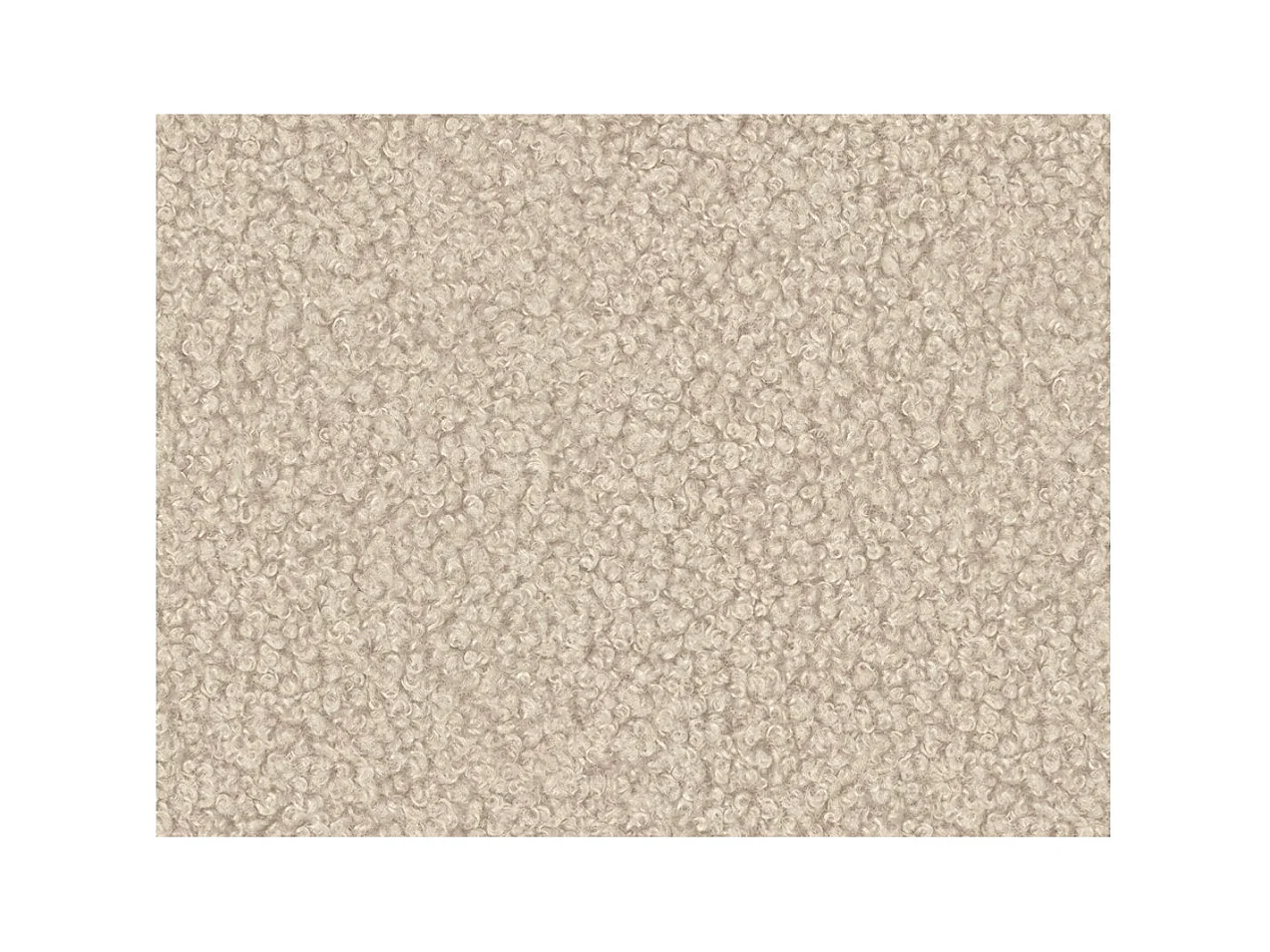 Canapé d'angle convertible FABIO 5 places en tissu bouclette - angle droit - blanc cassé