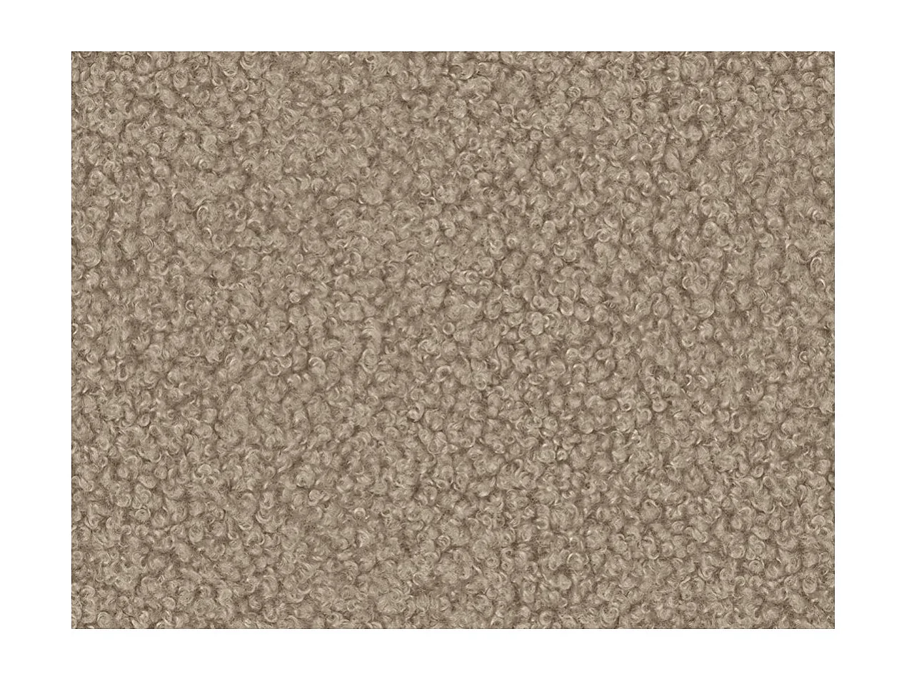 Canapé d'angle convertible FABIO 5 places en tissu bouclette - angle gauche - taupe