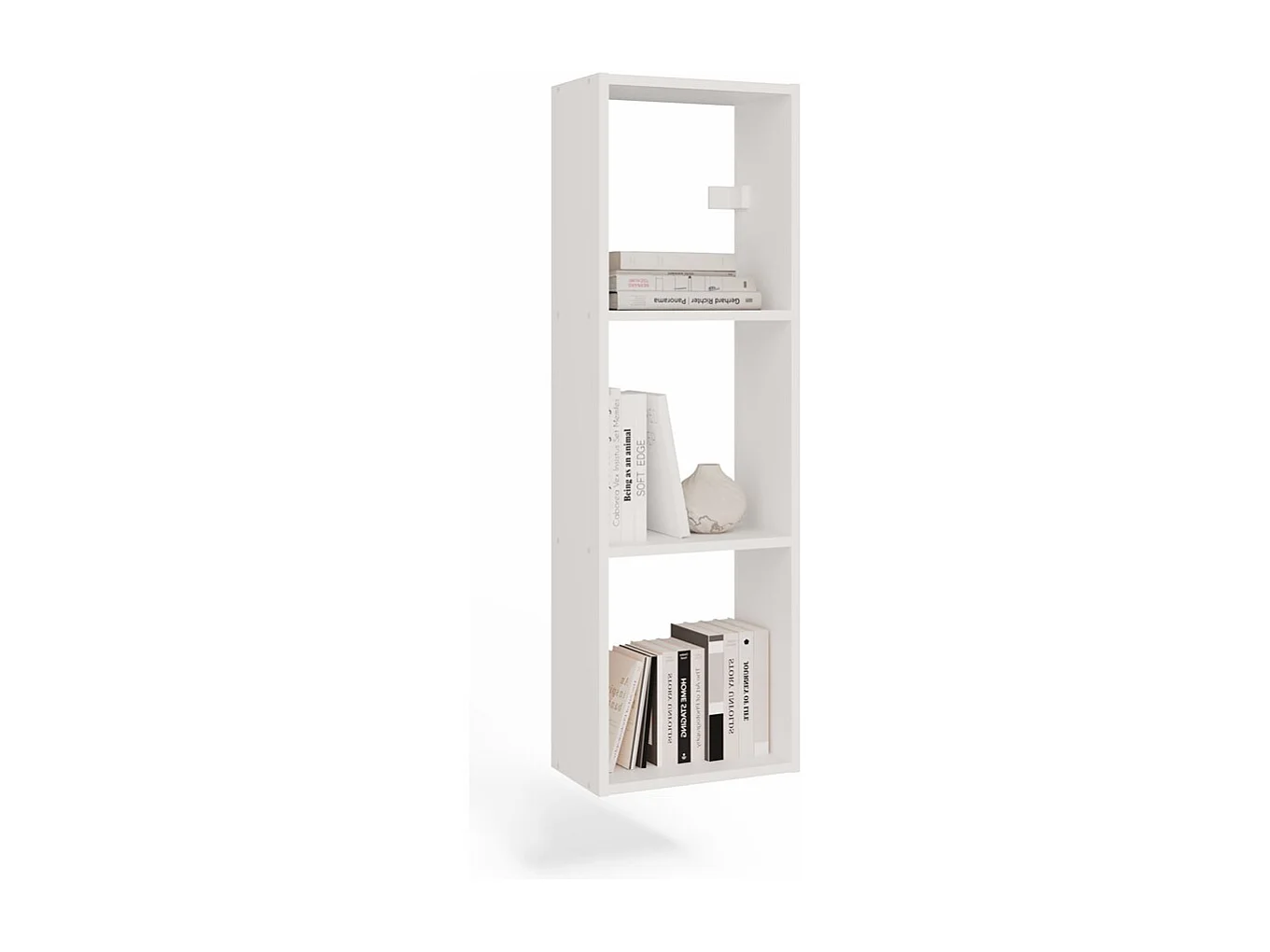 COBI - Mensola da parete design moderno con 3 scomparti - Bianco opaco
